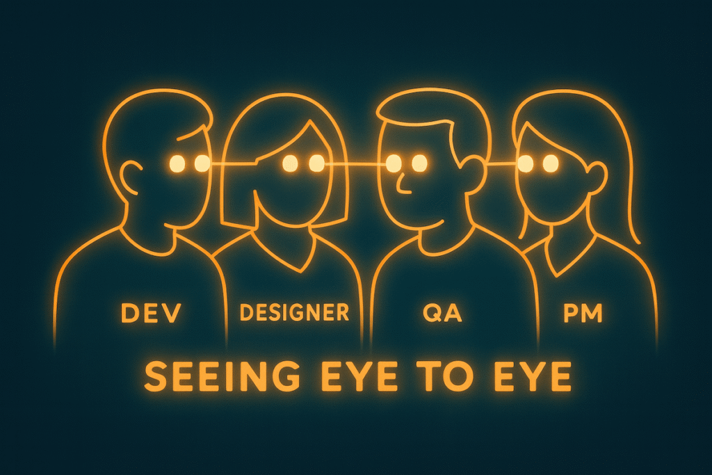 web team seeing eye to eye