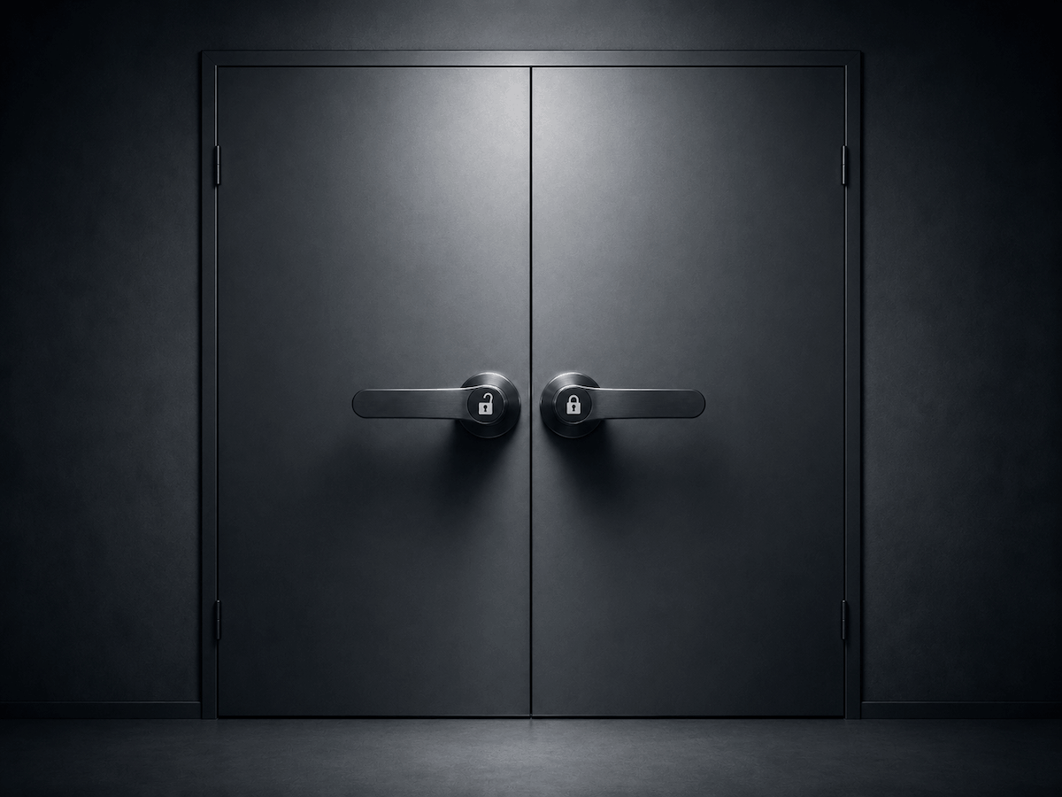 locked and unlocked doors